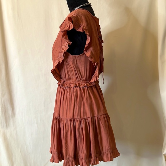 Mustard Seed Ruffled Rust Dress - Picture 2 of 7